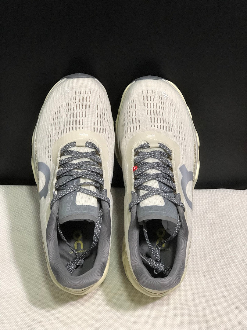 On Cloudmonster 2 Running Shoes in Cream White - product image from the listing.