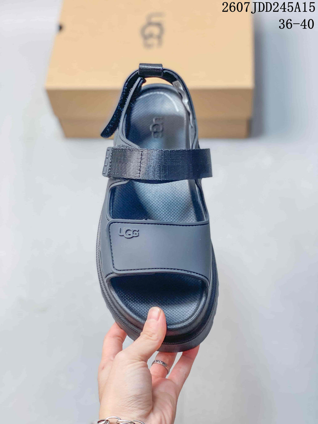 GoldenGlow Black Platform Sandals 2607JDD245A15 by UGG - product image from the listing.
