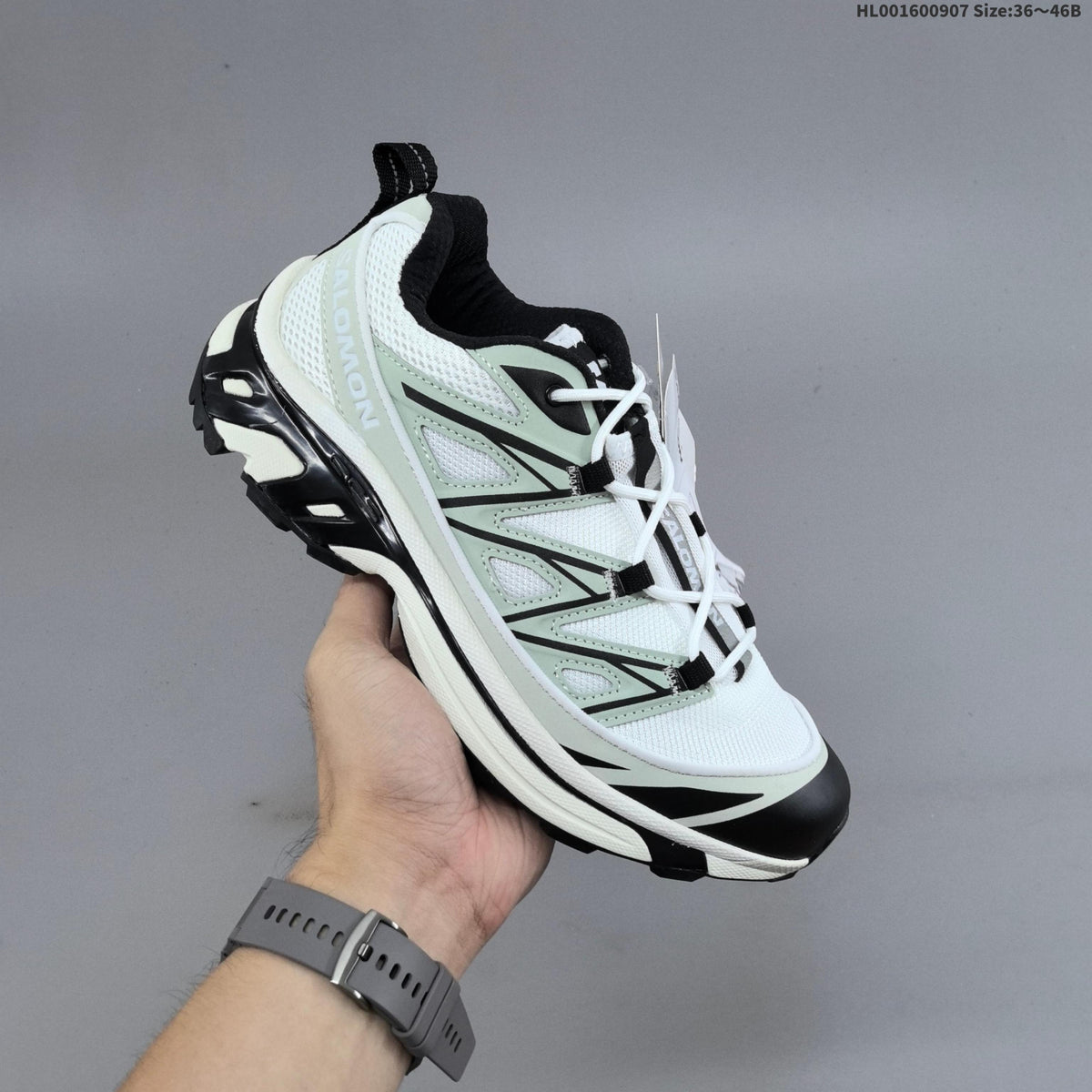 Salomon XT-6 Expanse Trail Sneakers in White Grey Green - product image from the listing.