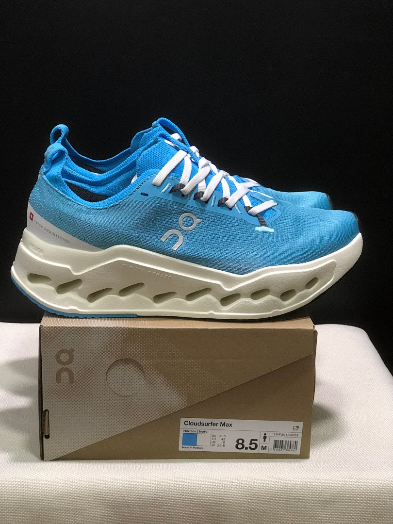 On Cloudsurfer Max Running Shoes, Sky in Blue - product image from the listing.