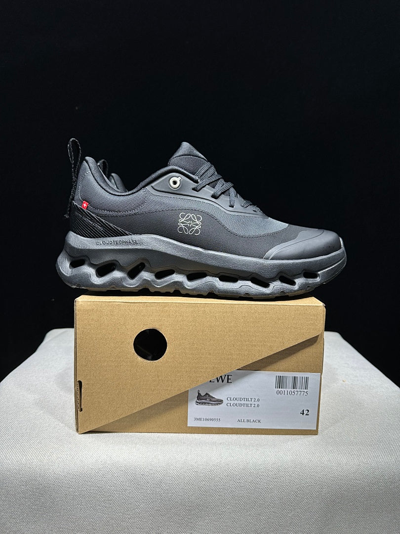 On x Loewe Cloudtilt 2.0 Sneakers, All in Black - product image from the listing.