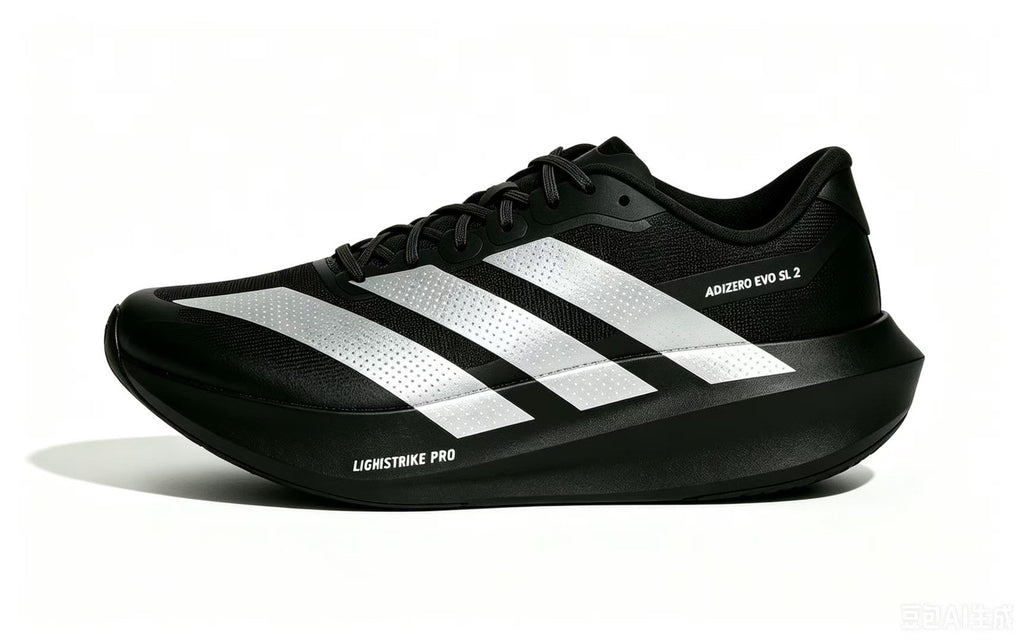 adidas Adizero Evo SL 2 Running Shoes in Black Silver - product image from the listing.