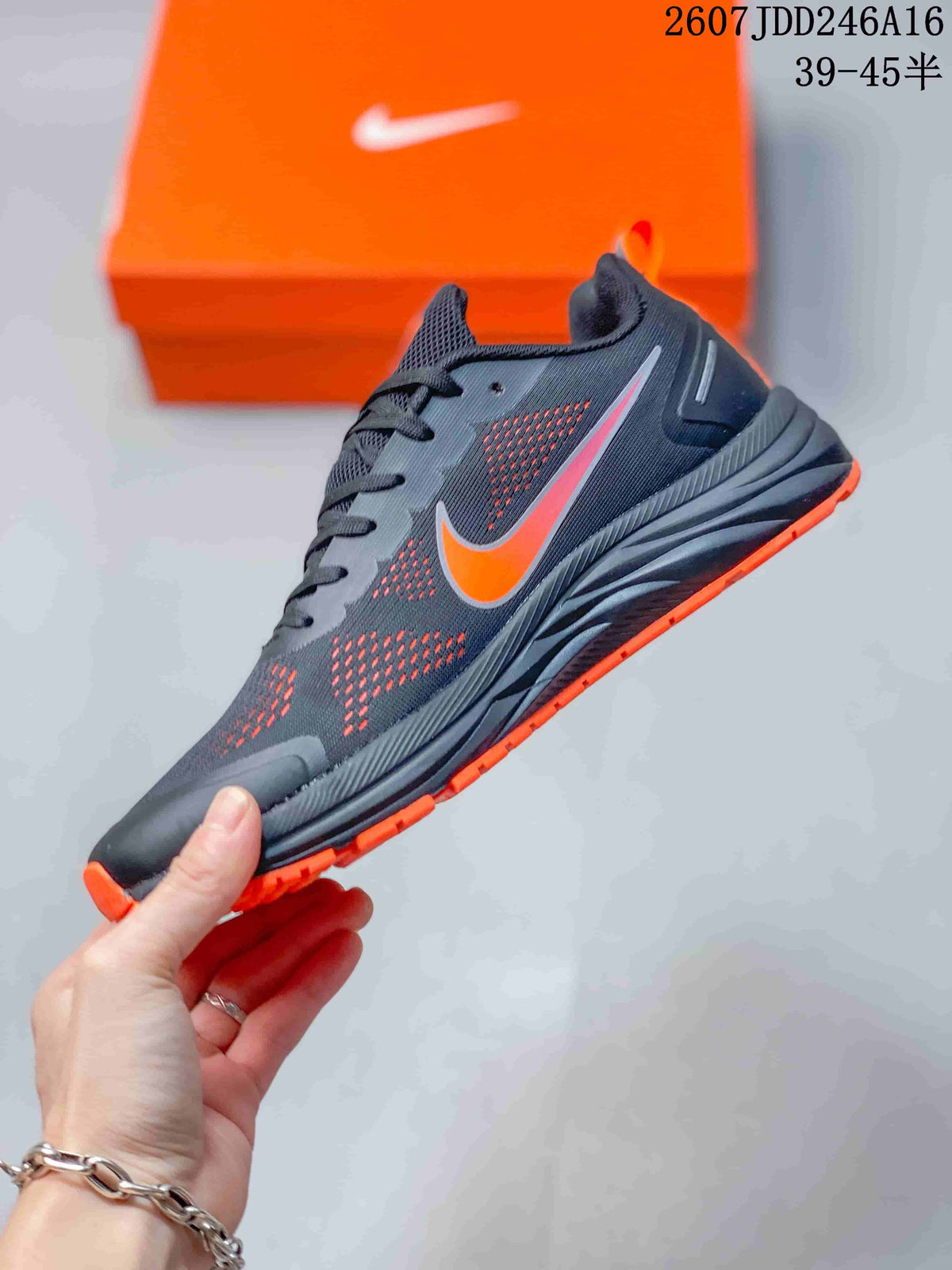 Nike Zoom Winflo 9X Running Sneakers in Dark Gray Orange CZ6720-001 - product image from the listing.
