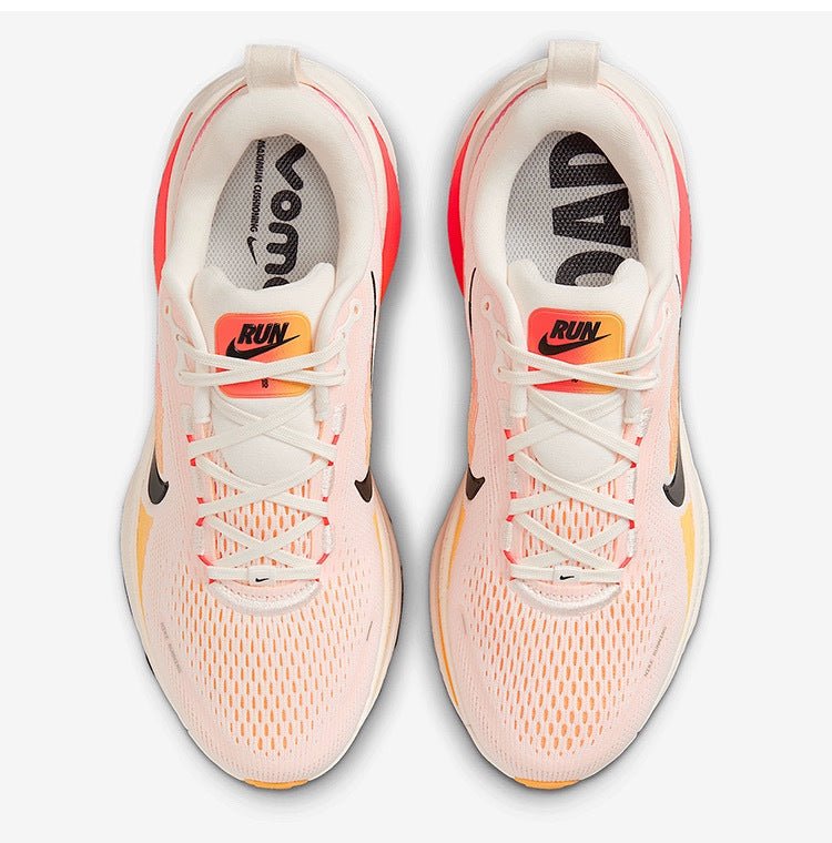 Nike Vomero 18 Running Shoes HM6804-100 in White Orange - product image from the listing.