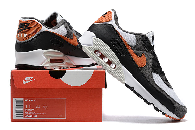 Nike Air Max 90 Sneakers in White Black Orange - product image from the listing.