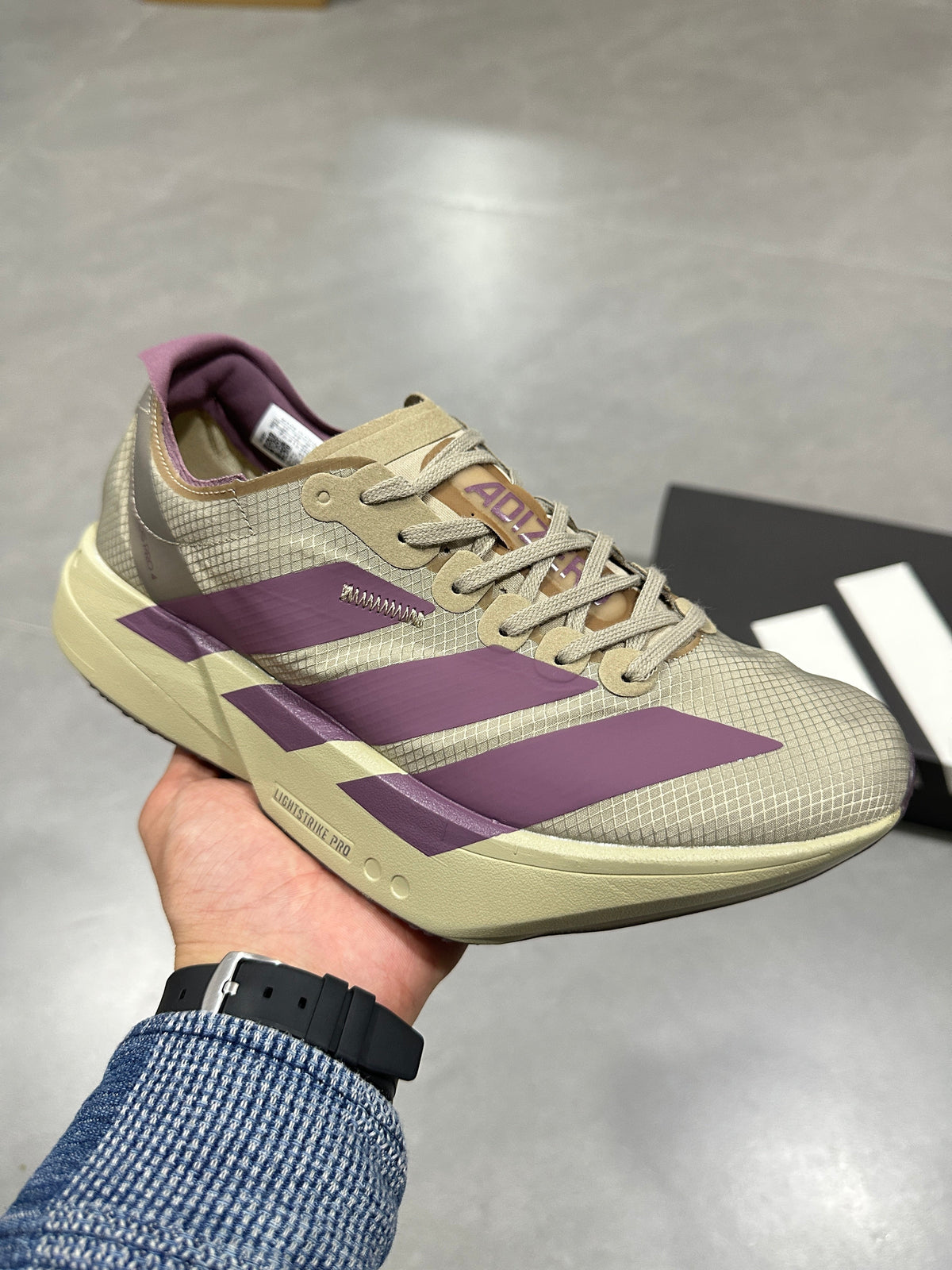 Nike Lightstrike Pro Running Shoes JP6997 in Gray Purple - product image from the listing.