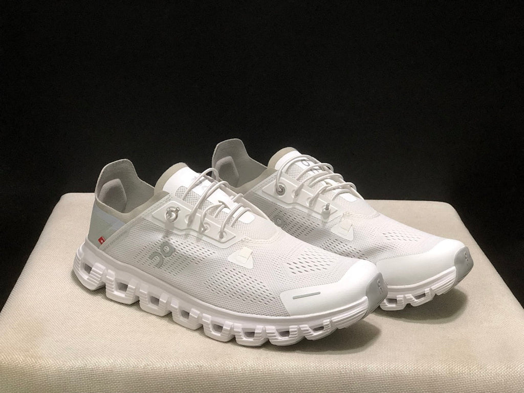 On Cloud 6 Coast Sneakers, in White and Gray - product image from the listing.