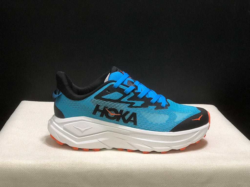 Blue HOKA Challenger 8 Trail Running Shoes - product image from the listing.
