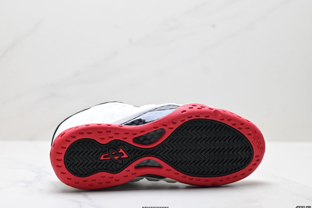 Nike Air Foamposite One Penny Hardaway Sneakers in White Black Red - product image from the listing.