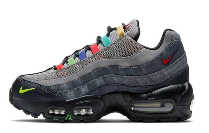 Grey and Red Nike Air Max 95 Sneakers - product image from the listing.
