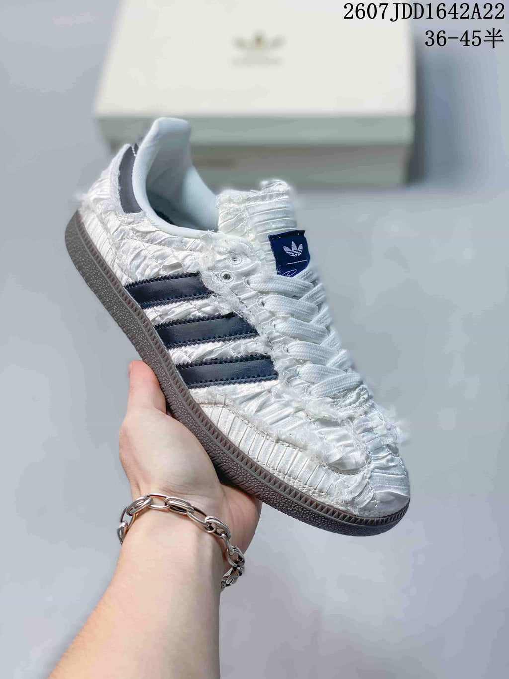 adidas Originals x Caroline Samba OG Ruched Low-Cut Sneakers - product image from the listing.