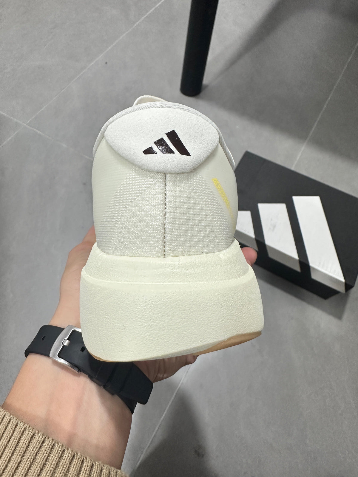 Adidas Lightstrike Pro Running Shoes in White Black - product image from the listing.