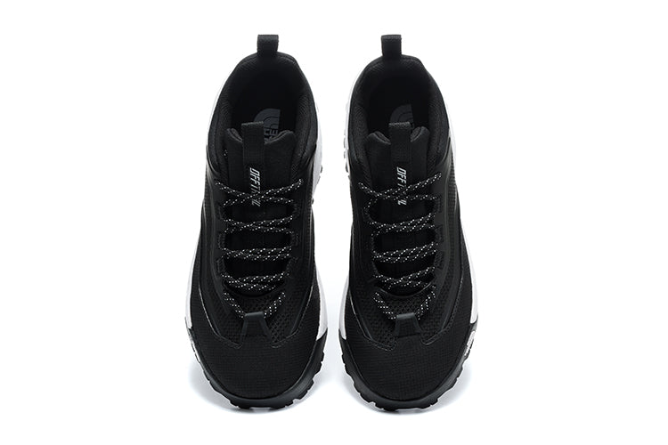 The North Face Black Trail Trainers with White Midsole - product image from the listing.