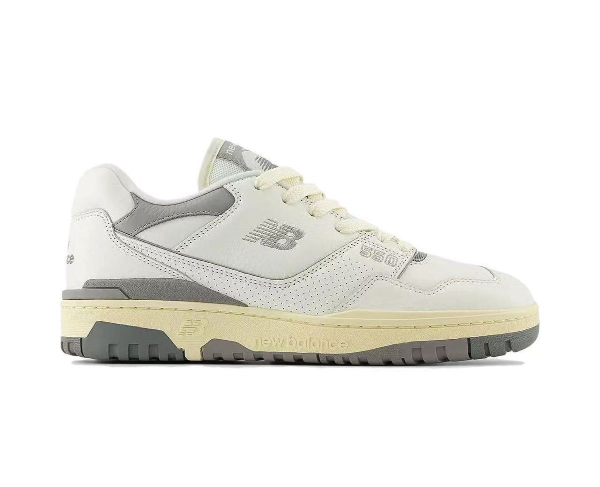 White and Gray New Balance 550 PTC Sneakers - product image from the listing.