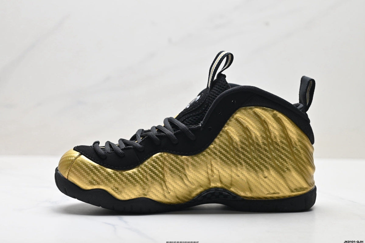Nike Air Foamposite One Penny Hardaway Sneakers in Black Gold - product image from the listing.