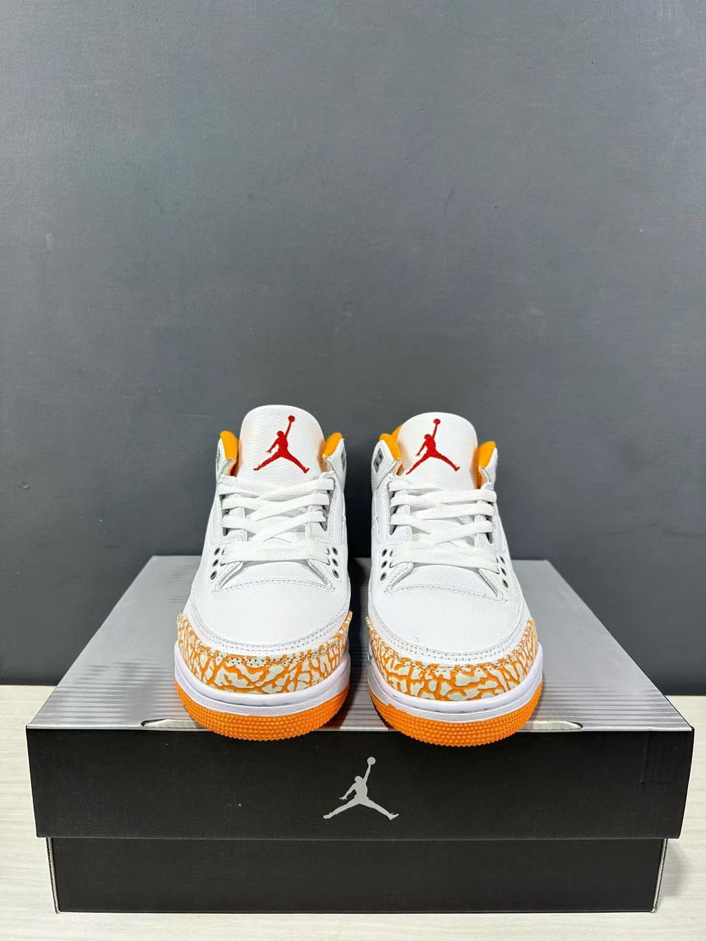 Air Jordan 3 Retro White Orange Peel Sneakers CK9246-101 - product image from the listing.