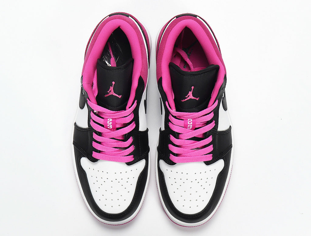 Jordan 1 Low Raspberry Sneakers in Pink Black White CK3022-005 - product image from the listing.