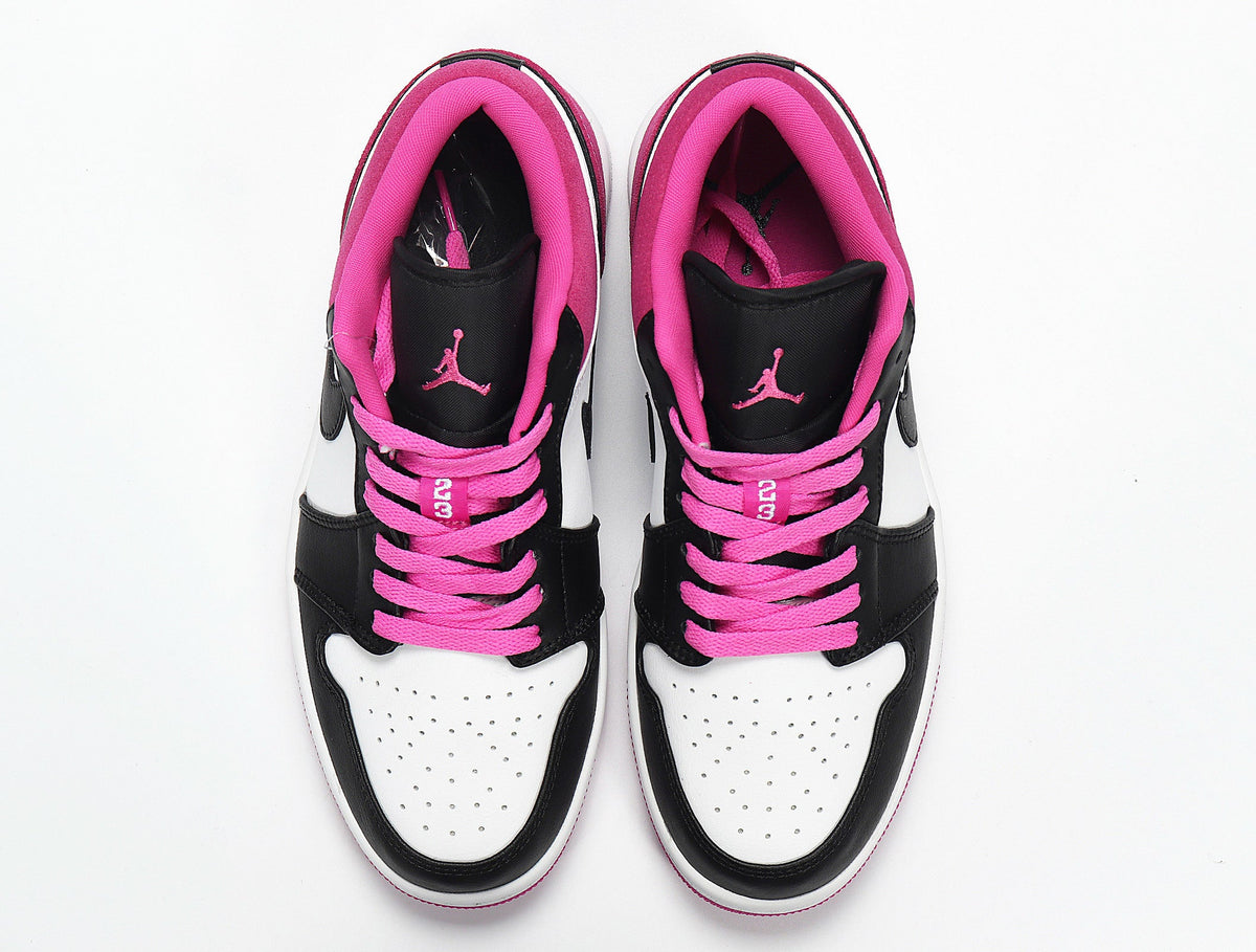 Jordan 1 Low Raspberry Sneakers in Pink Black White CK3022-005 - product image from the listing.