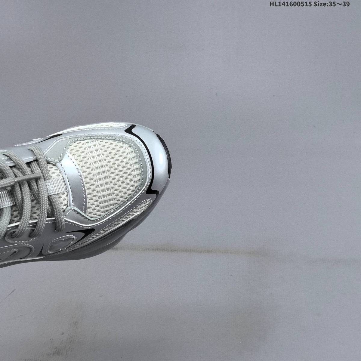 GG-CC G23X4317B Chunky Platform Sneakers, in Silver and White - product image from the listing.