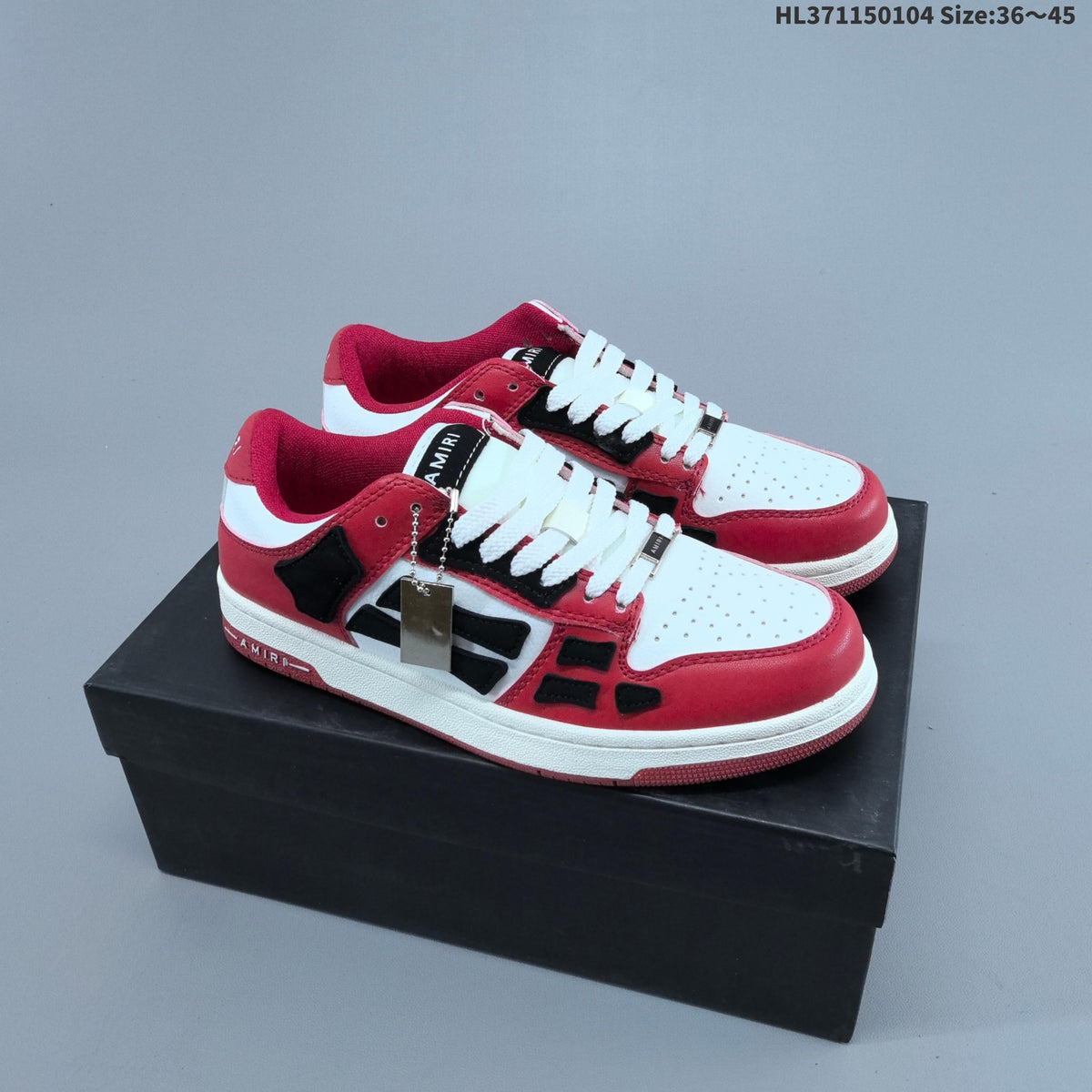 White and Blue AMIRI Skeleton Low-Top Sneakers - product image from the listing.