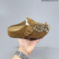 GG-CC Firework Embellished Brown Mule Clogs - product image from the listing.