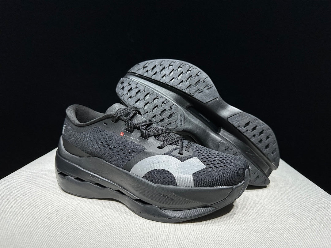 On Cloudboom Max Running Shoes, in Black - product image from the listing.