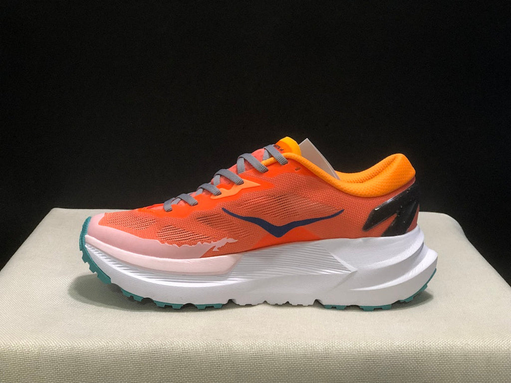 Orange HOKA Mafate X Trail Running Shoes - product image from the listing.
