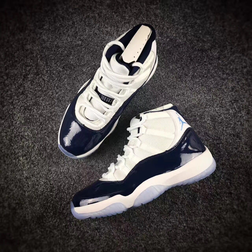 Jordan 11 Georgetown High-Top Sneakers in Navy - product image from the listing.