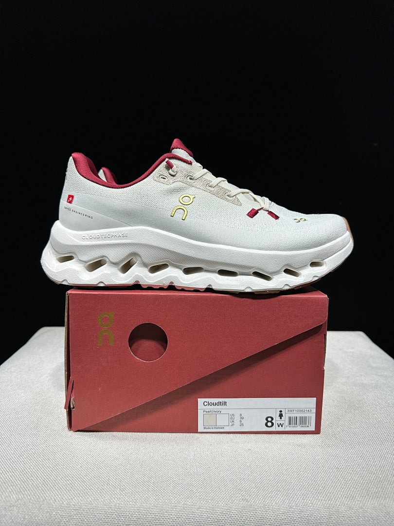 On Cloudtilt Snake Year Sneakers in Pearl Ivory - product image from the listing.
