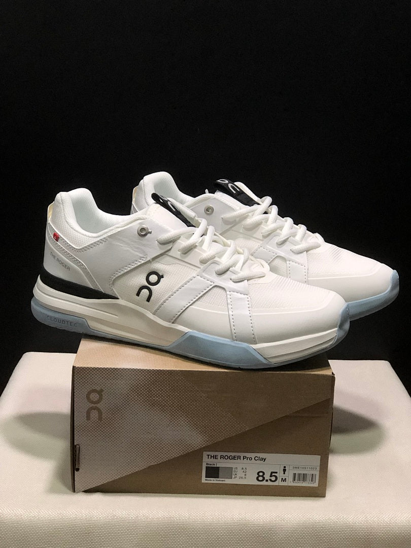 On The Roger Clubhouse Pro Sneakers in White Light Blue - product image from the listing.