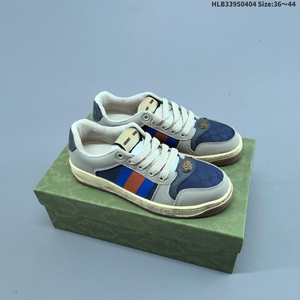 Gucci Screener Distressed Low-Cut Sneakers - product image from the listing.