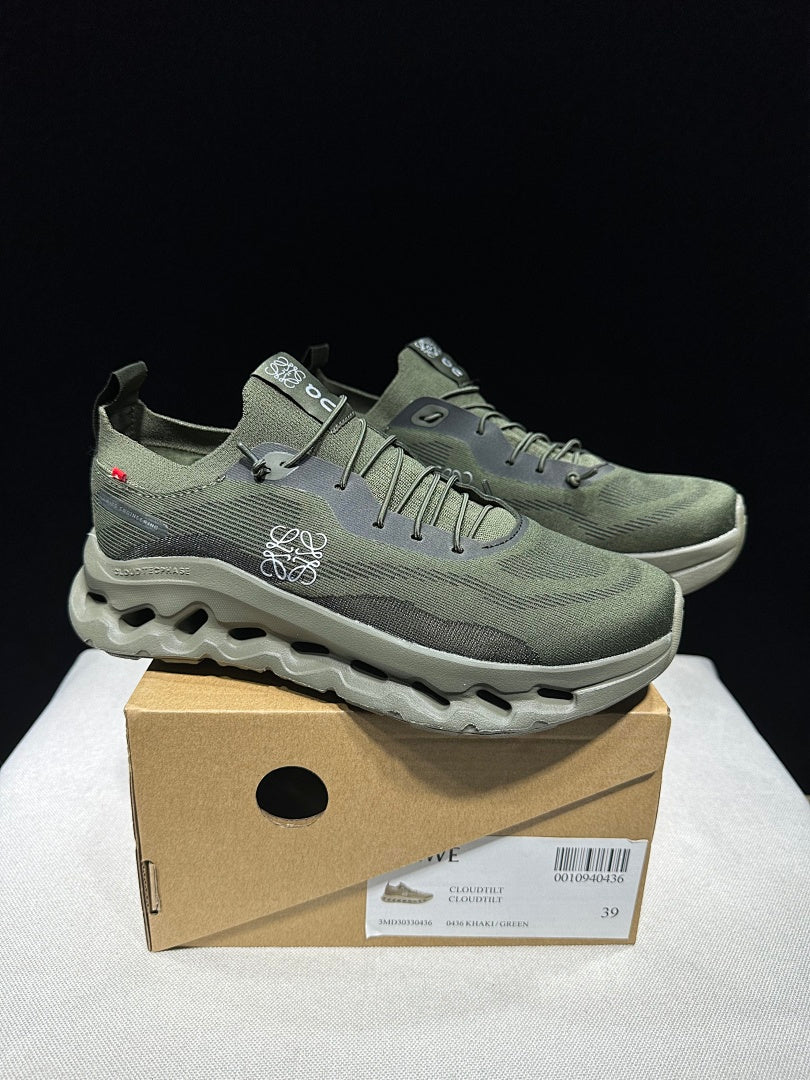 On Cloudtilt Loewe Sneakers in Khaki Green - product image from the listing.