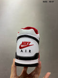 Nike Air Flight 89 High-Top Sneakers in White Red Black - product image from the listing.