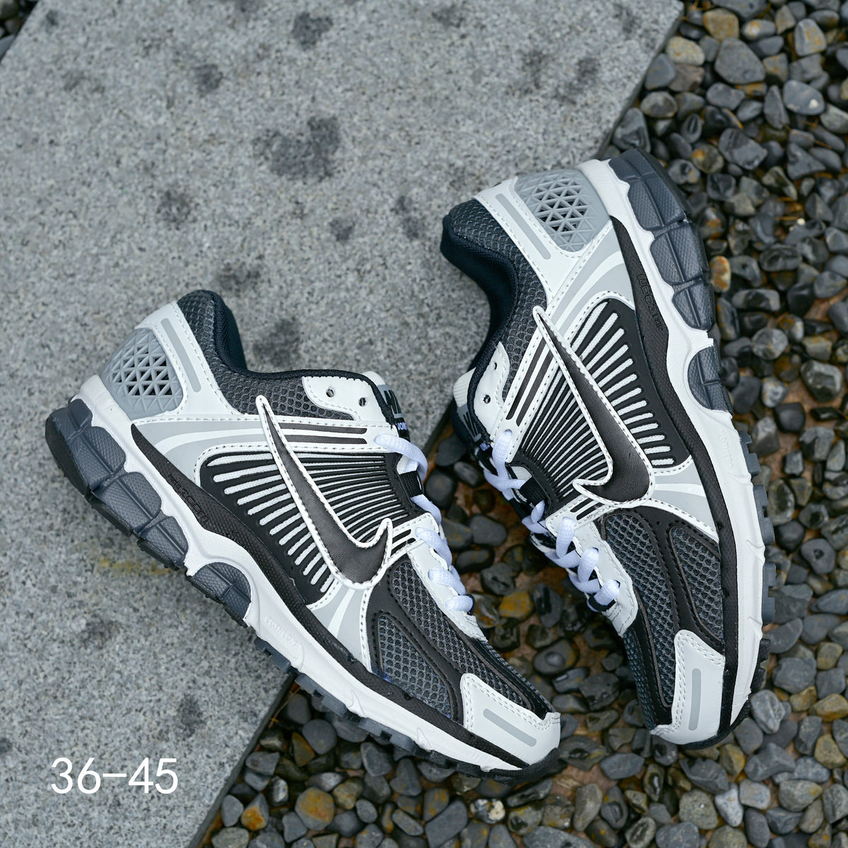 Nike Air Zoom Vomero 5 Sneakers, in Black and White - product image from the listing.