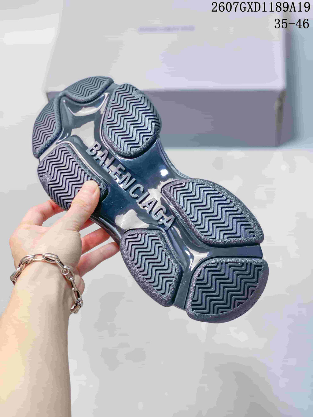 Balenciaga Triple S.2 Chunky Sneakers in Black Dark Gray - product image from the listing.