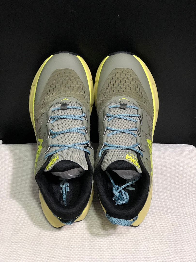 HOKA Skyline Float X Trail Running Shoes, in Olive Yellow - product image from the listing.