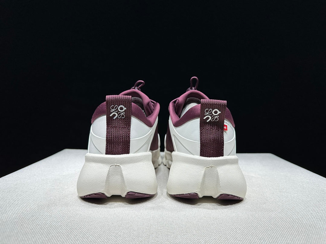 On x LOEWE Cloudventure 3.0 Sneakers, White and Wine in Red - product image from the listing.