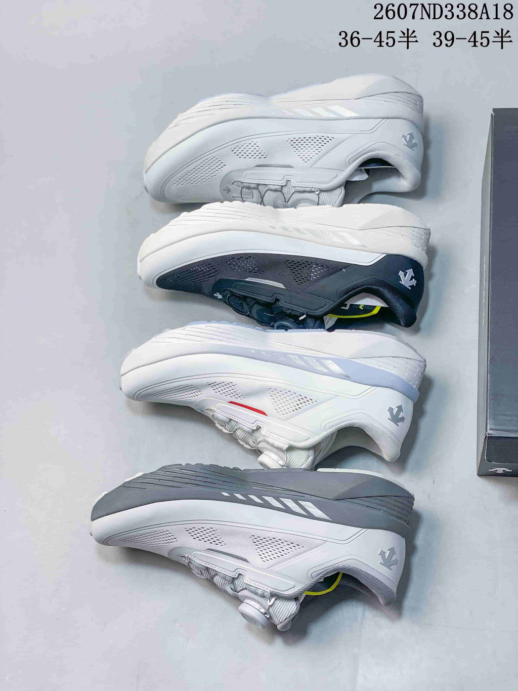 White and Black Descente D.F. Wire 3.0 Sneakers - product image from the listing.