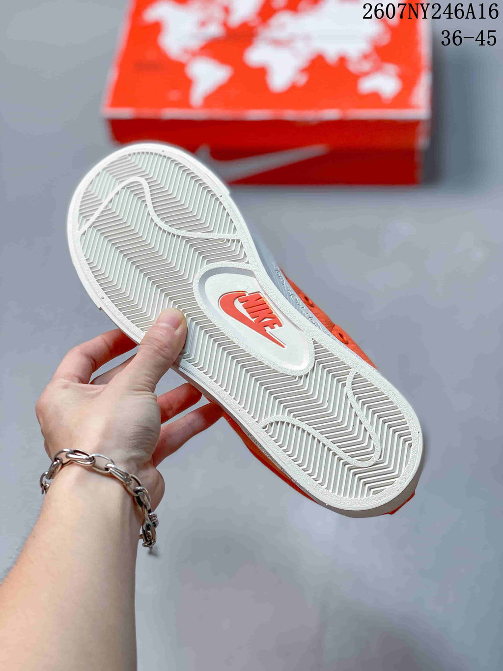 Nike Devin Booker Blazer Low Sneakers in Orange 2607NY246A16 - product image from the listing.