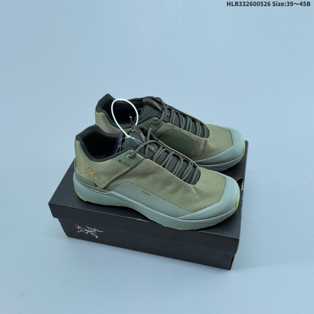 Arc'teryx Norvan Kopec GTX Low Hiking Shoes, in Olive - product image from the listing.