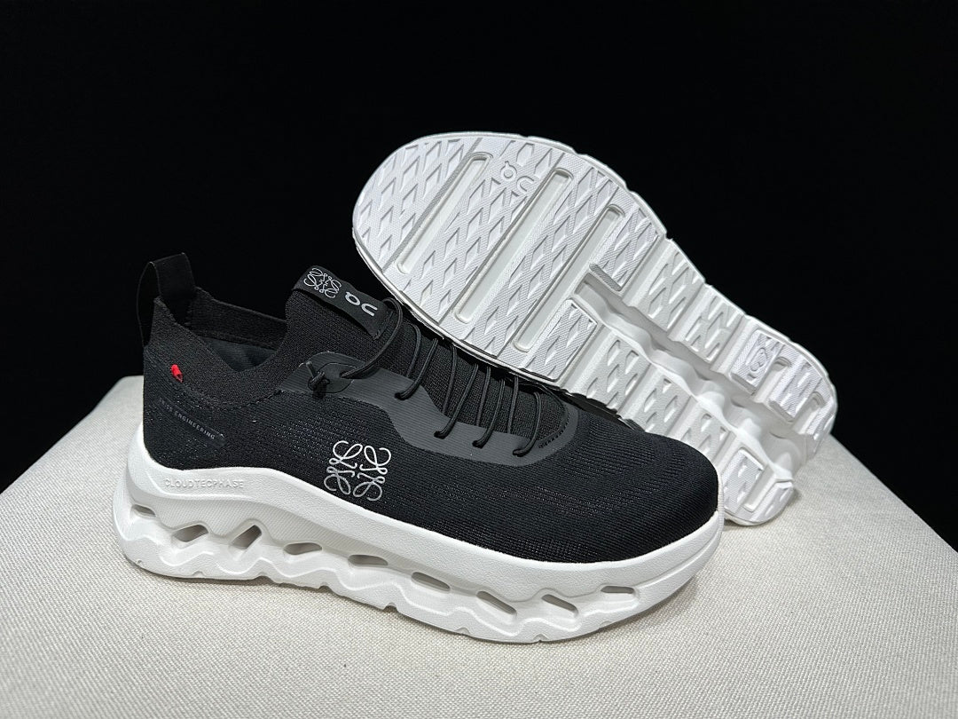 On x LOEWE Cloudtilt Sneakers in Black White - product image from the listing.