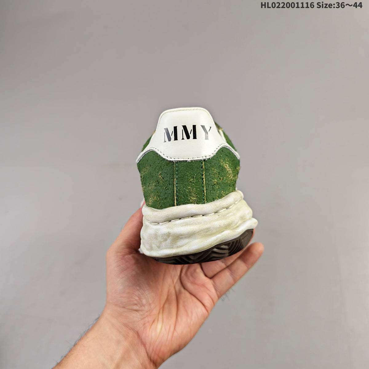 Maison Mihara Yasuhiro Blakey Sneakers in Green - product image from the listing.