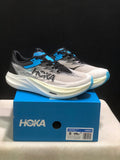 White, Black and Blue - HOKA Rocket X 3 Running Shoes - product image from the listing.