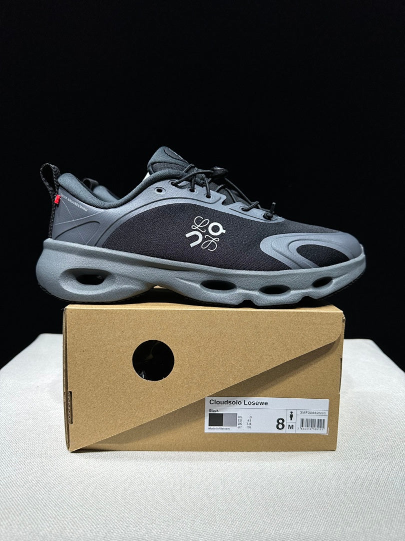 On x Loewe Cloudventure 3.0 Sneakers, in Black and Grey - product image from the listing.