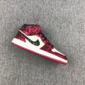 Air Jordan 1 Mid Chicago Starfish Sneakers, in Red and Black - product image from the listing.