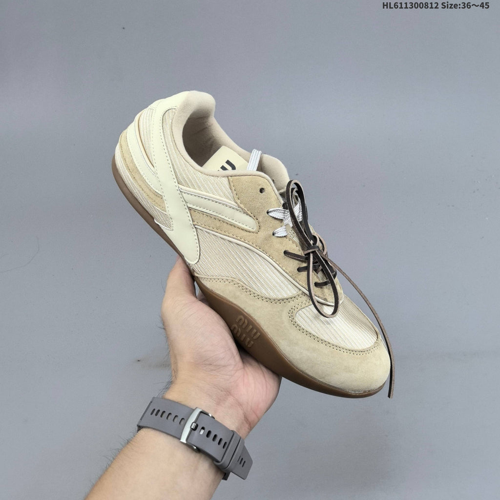 Miu Miu x New Balance 530 SL Low-Top Sneakers in Beige - product image from the listing.