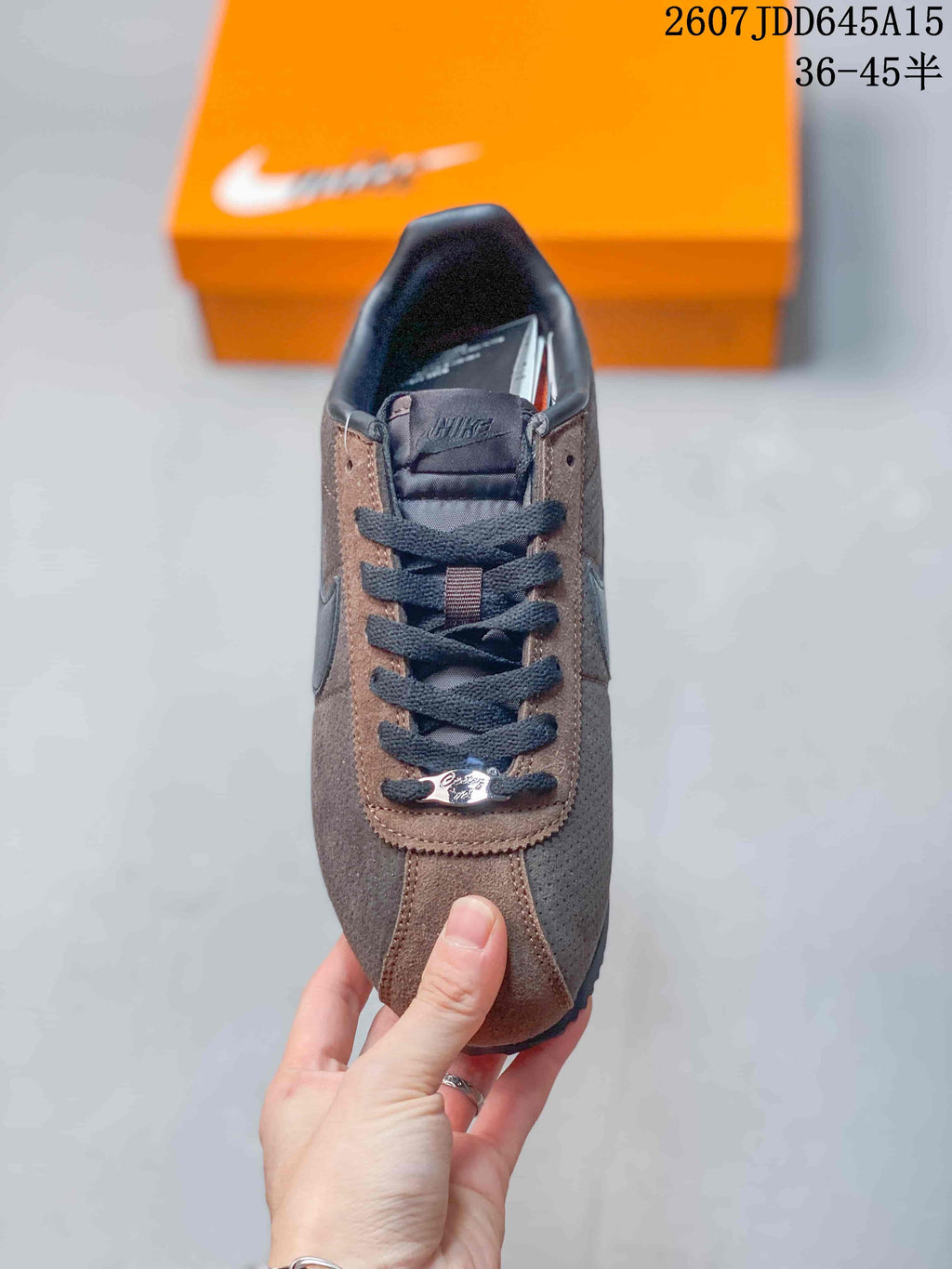 Nike Classic Cortez Nylon Sneakers in Brown Black 711050IPI - product image from the listing.