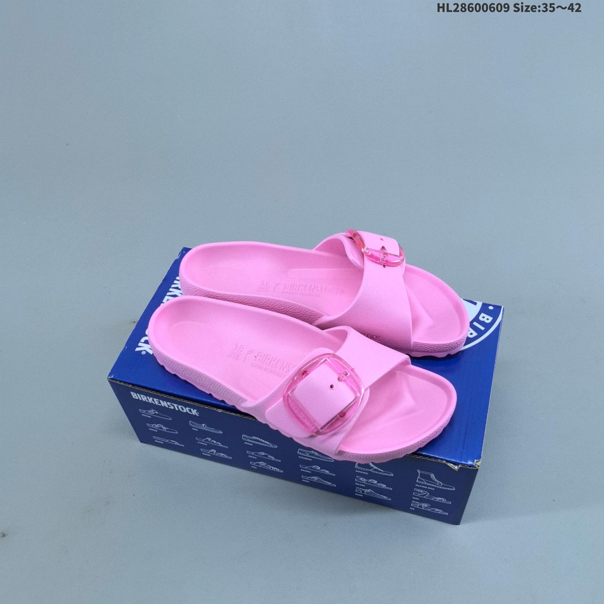 Madrid Big Buckle One-Strap Slide Sandals by Birkenstock - product image from the listing.
