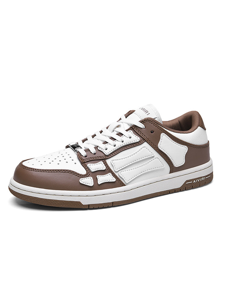Brown and White AMIRI Low-Top Sneakers - product image from the listing.
