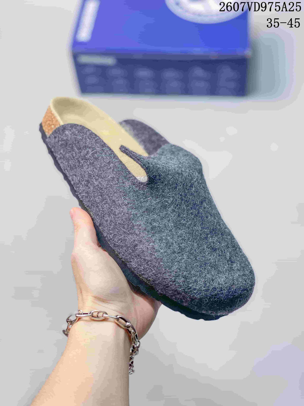 Birkenstock Amsterdam Clog 1011220 in Blue, in Red and Gray - product image from the listing.